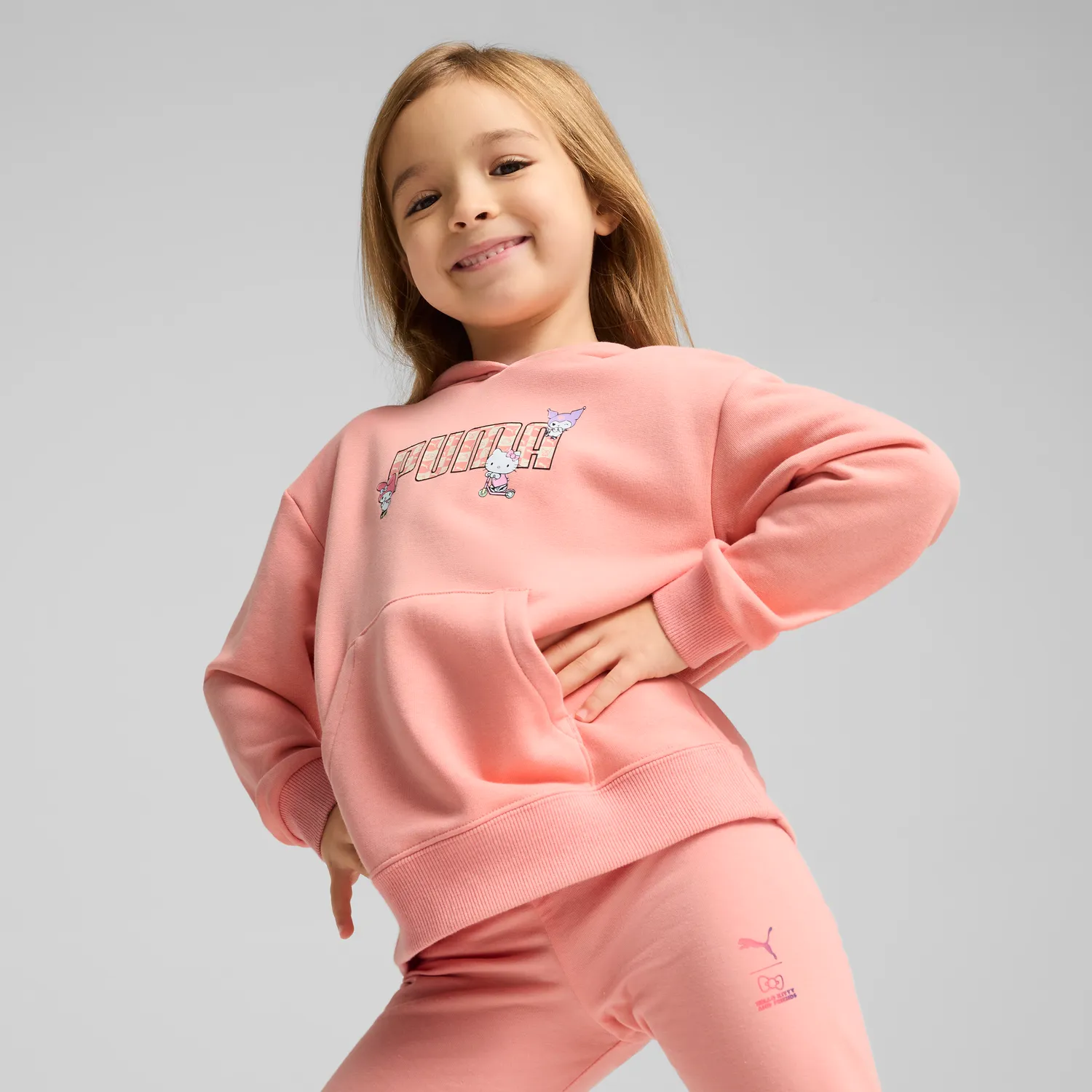 Hello Kitty x PUMA Kids Relaxed Hoodie hettegenser Pink Fruit