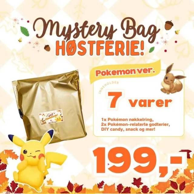 Neo Tokyo Mystery Bag Pokémon godteripose 6 snacks overraskelse