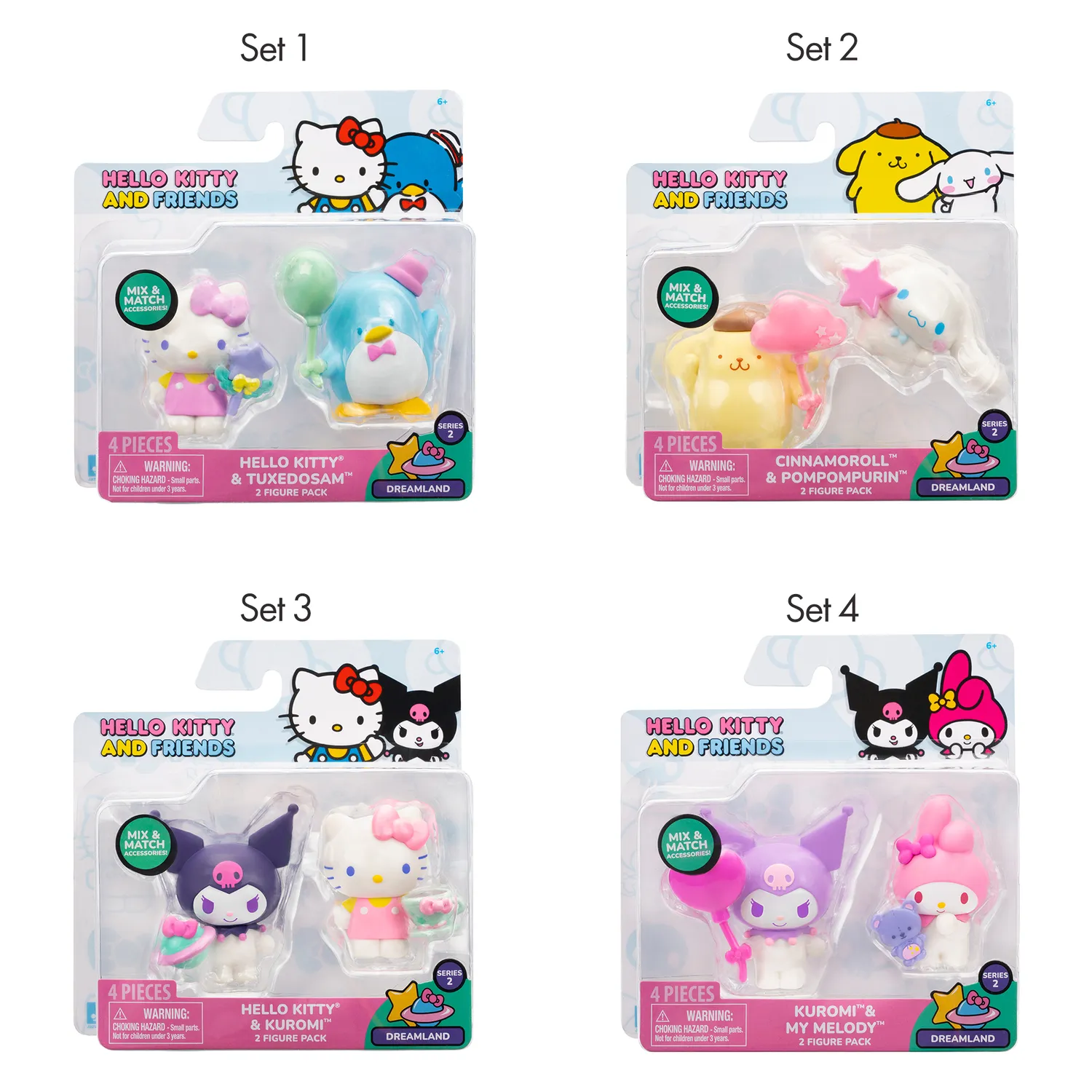 Hello Kitty and Friends Series 2 Dreamland figursett 2-pakning