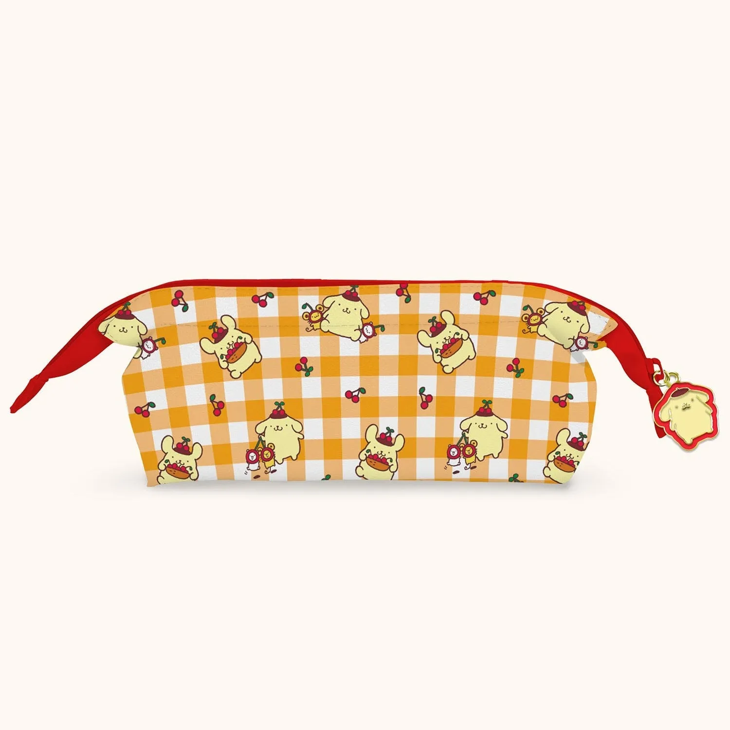 Hello Kitty Pompompurin x Studio Oh! Cherries mini-pennal i vegansk skinn
