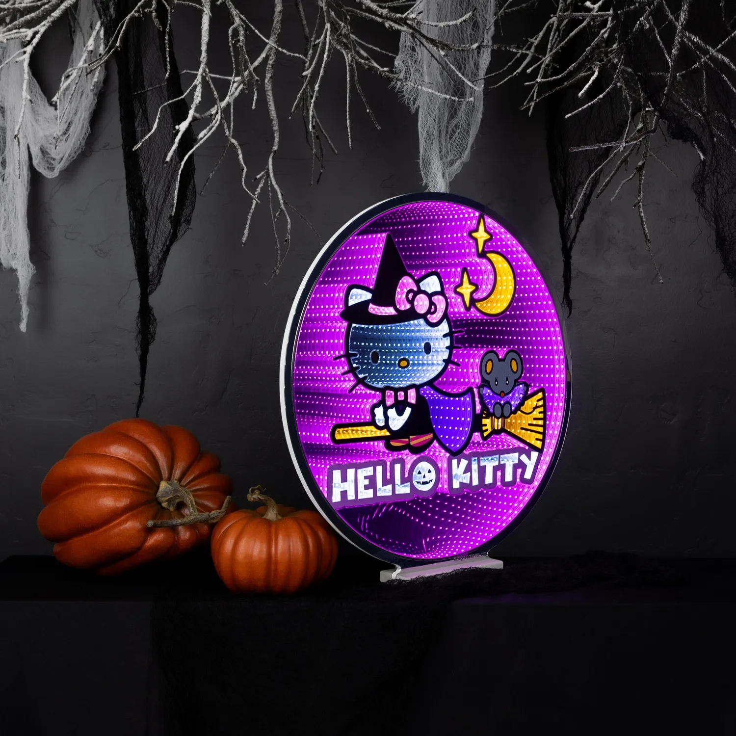 Hello Kitty 24” Halloween Witch Decorative Ekkolight Infinity Light LED