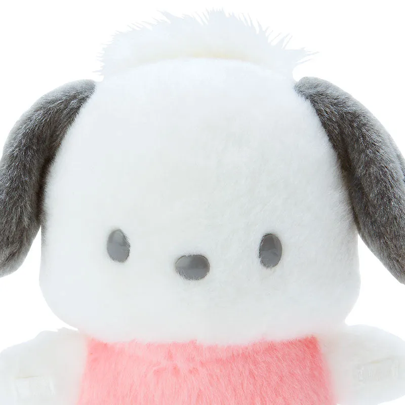 Sanrio Pitatto Friends Pochacco Standing Display Plush liten plysj med stativ