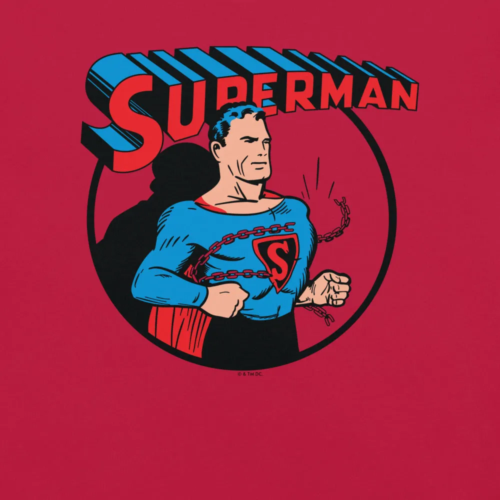 Batman SUPERMAN Breaking Chains Comfort Colors T-skjorte rød, marineblå, blå eller smørgul bomull