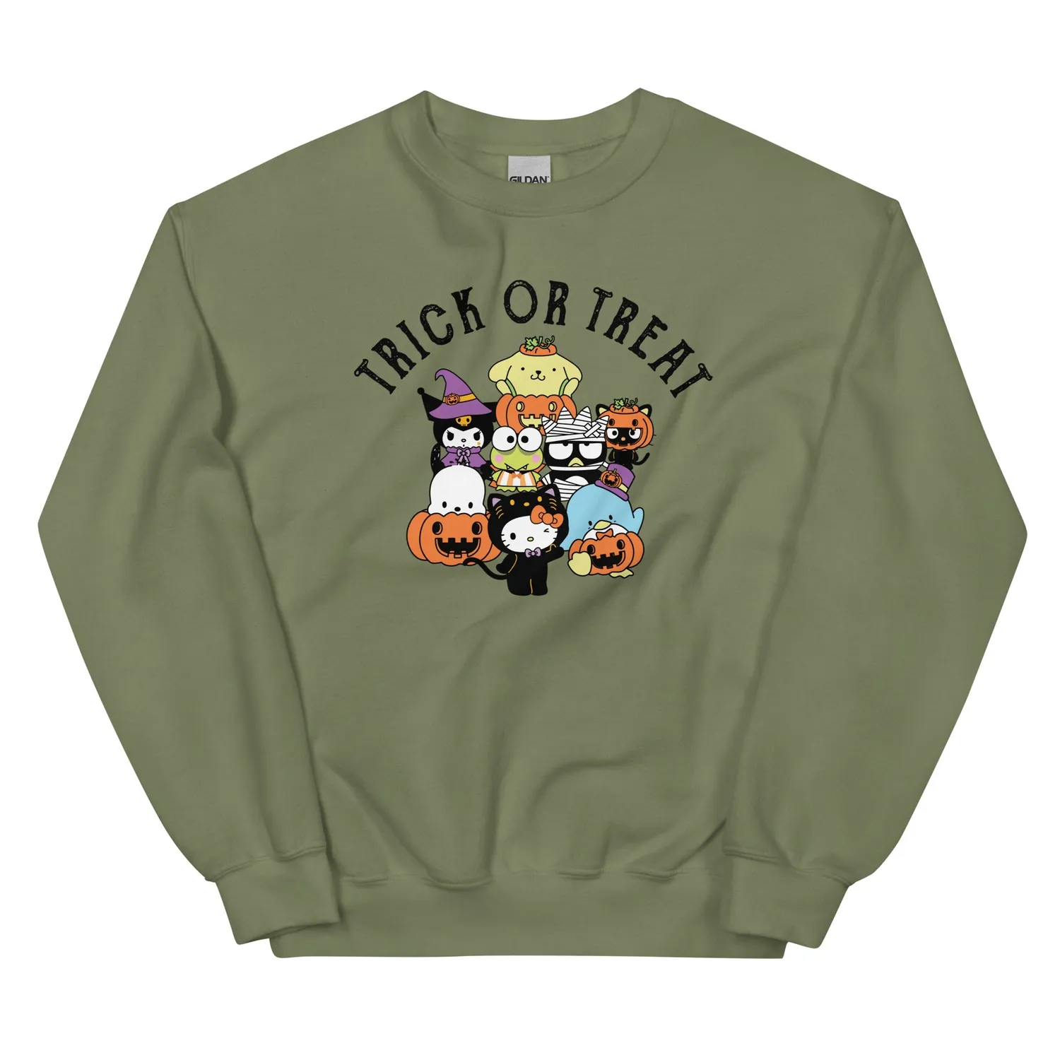 Hello Kitty and Friends Trick or Treat Classic crewneck-genser Forest Moss