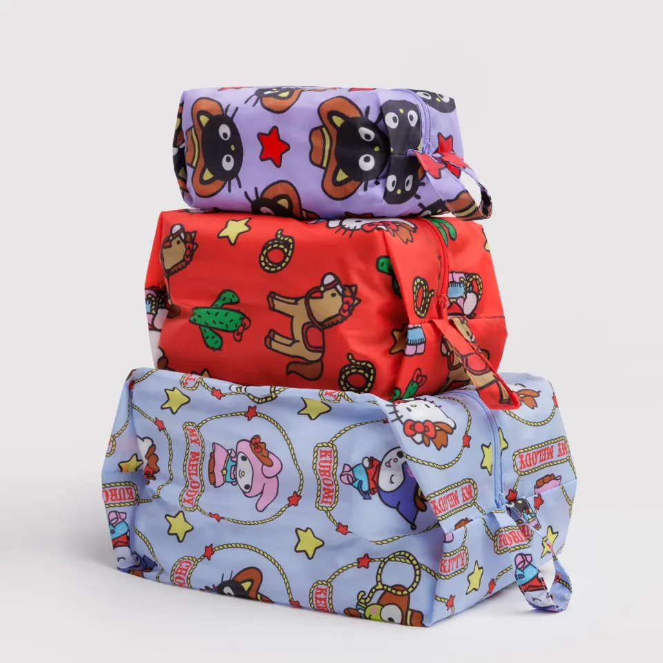 Hello Kitty and Friends x Baggu Western glidelåsmapper, 3 stk.