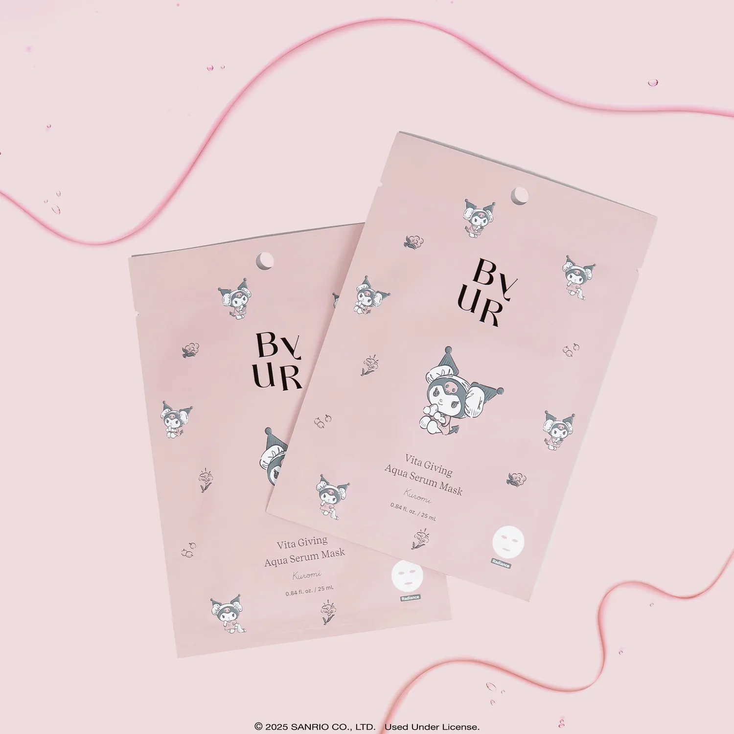 Hello Kitty ByUR Vita Giving Aqua Serum Mask Kuromi ansiktsmaske 1 stk