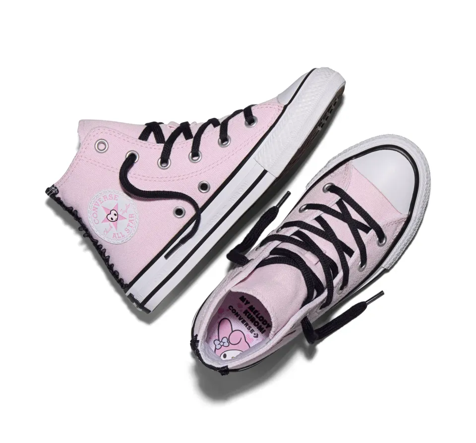 Converse My Melody & Kuromi Chuck Taylor All Star Hi barnesko svart rosa