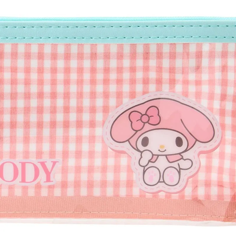 Hello Kitty My Melody Gingham Pencil Pouch pennal rutete