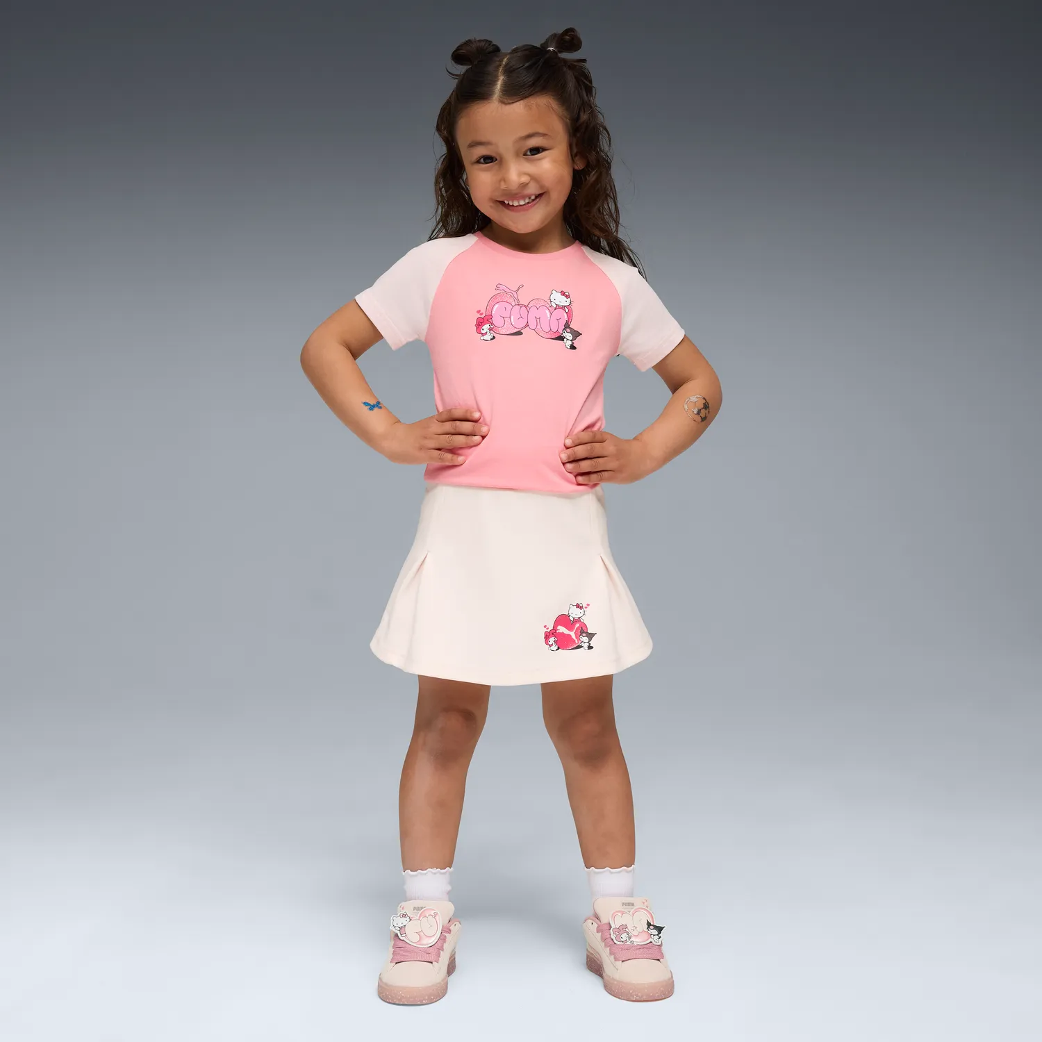 Hello Kitty and Friends x PUMA Kids Slim Graphic Tee T-skjorte Pinkscape