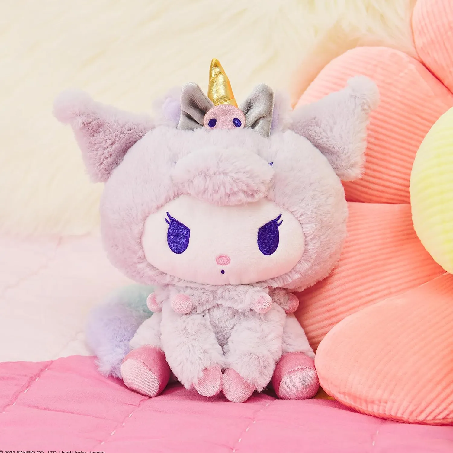 Hello Kitty Kuromi x GUND 6" Unicorn-bamse 15 cm pastellilla