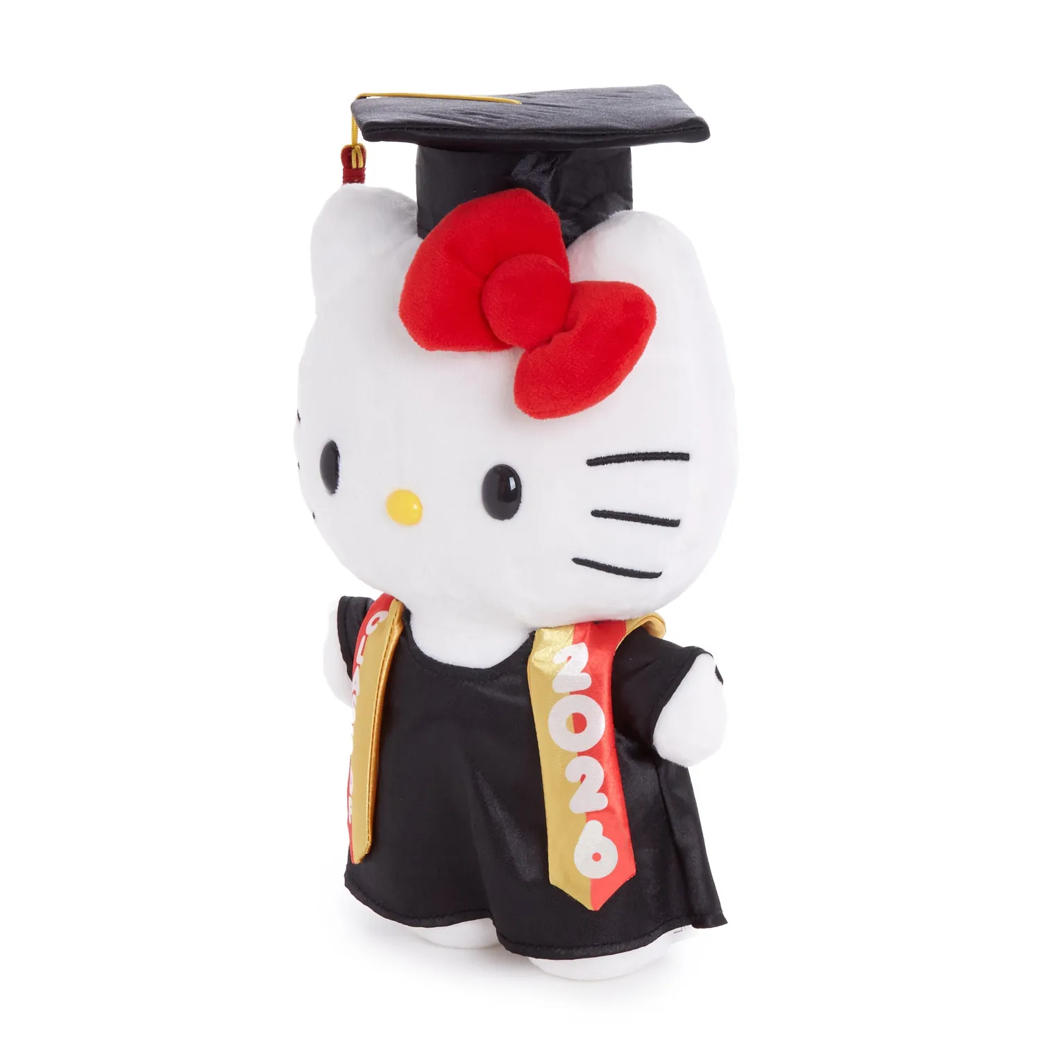 Hello Kitty Graduation 9" plysjbamse rød