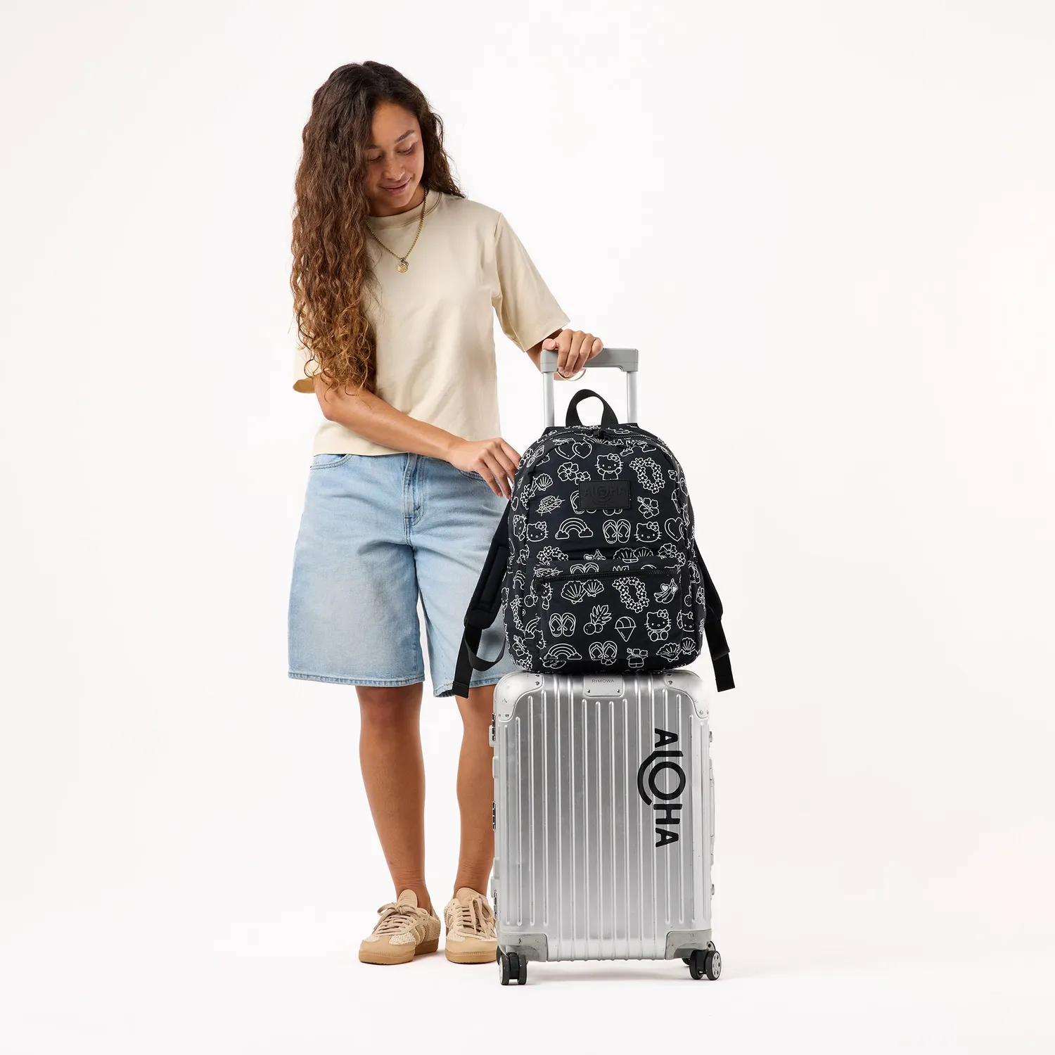 Hello Kitty x Aloha Collection Keep It Light Backpack ryggsekk svart