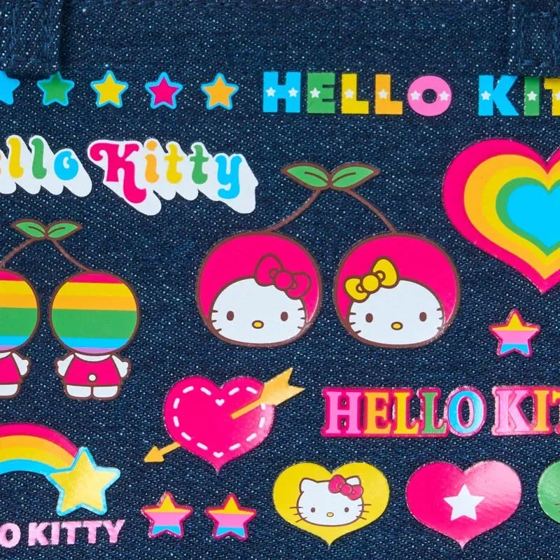 Hello Kitty Heisei Heart mini denim sminkepung med speil