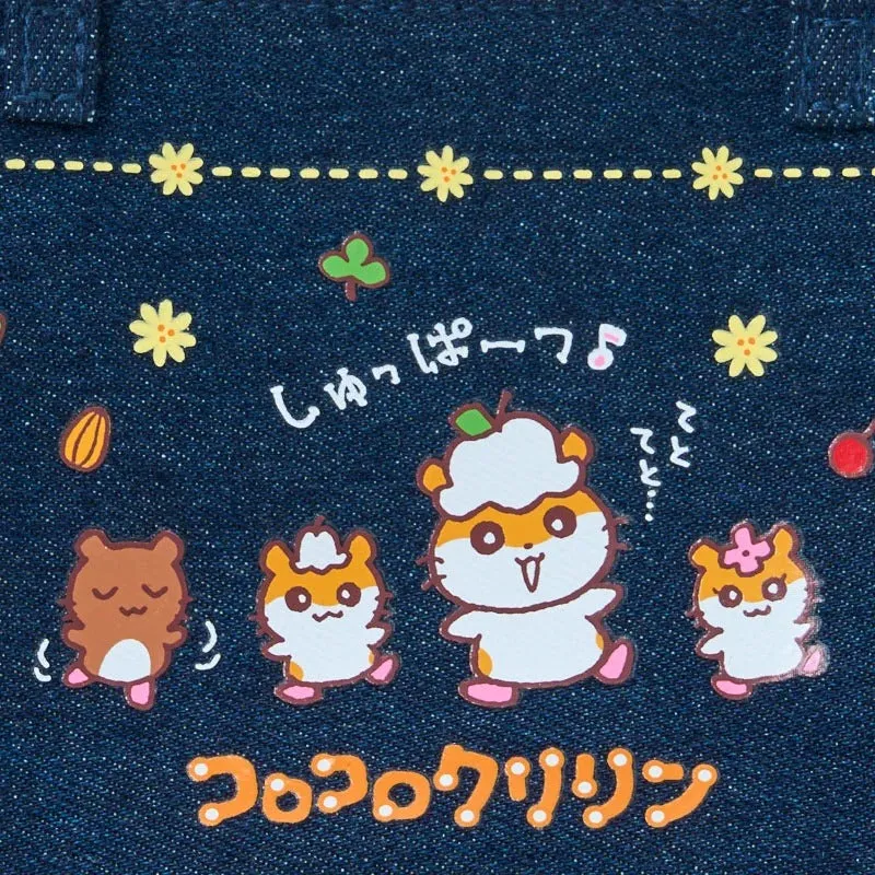 Hello Kitty Heisei Heart Series Corocorokuririn Mini Zipper Denim Pouch