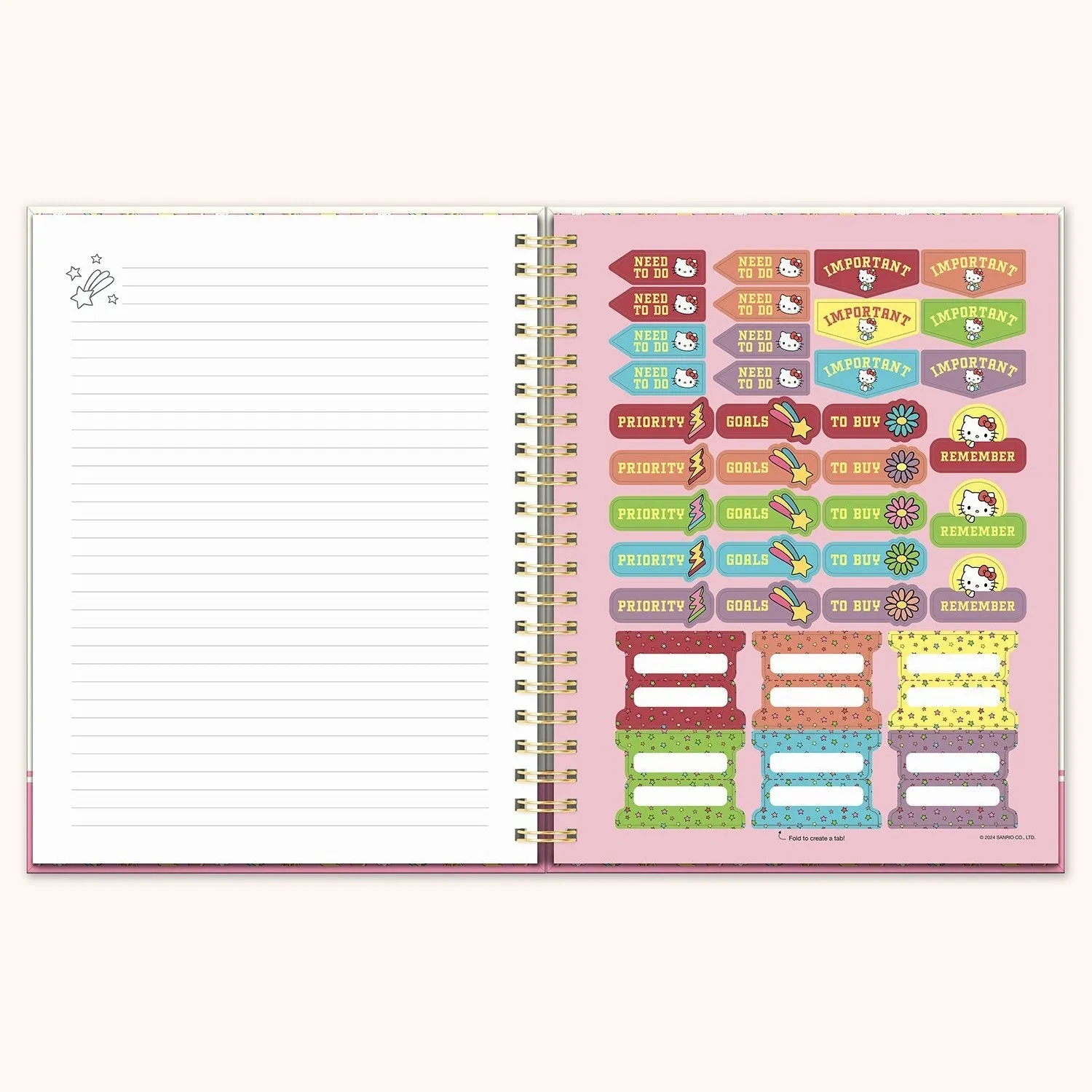 Hello Kitty x Studio Oh! College Letters spiralnotatbok ekstra stor