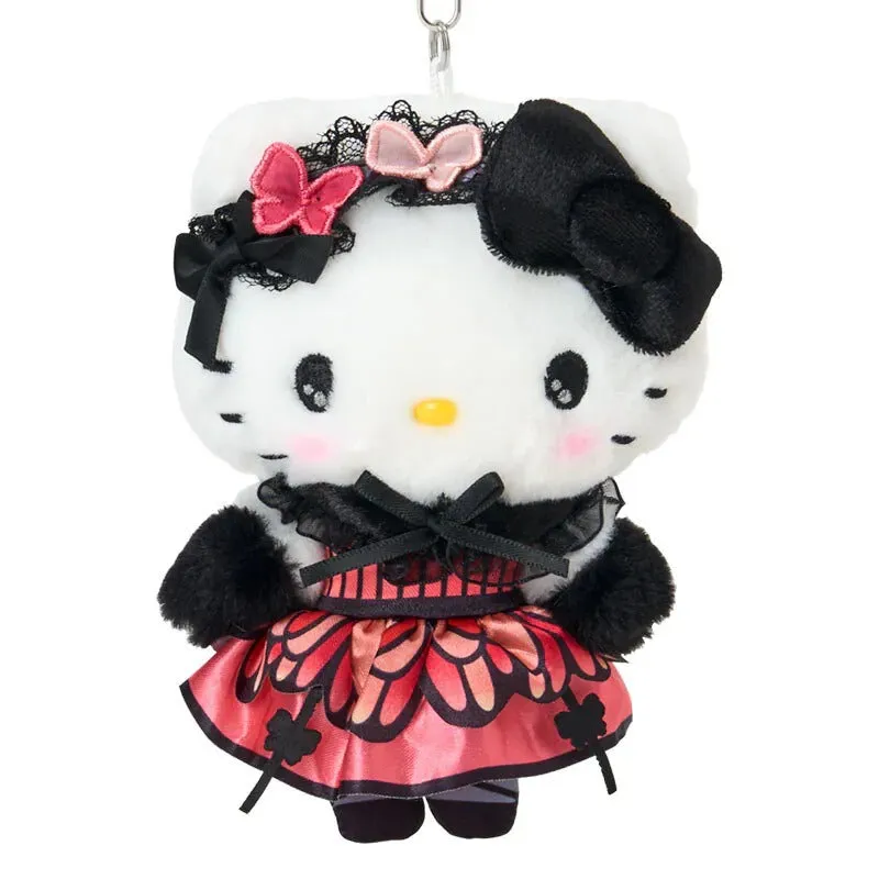 Hello Kitty Monarch Butterfly Series White Plush Mascot nøkkelring