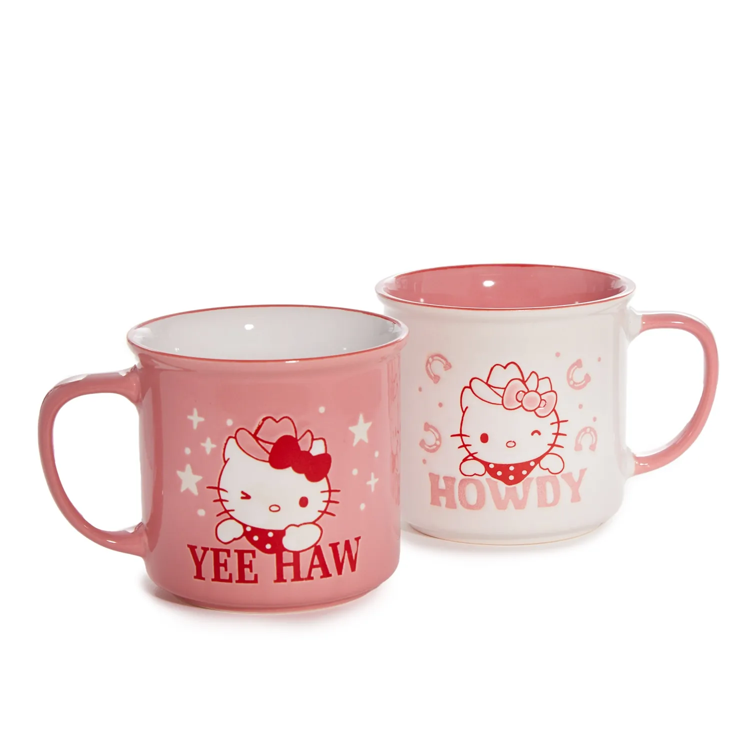 Hello Kitty Lone Star Ceramic Mug Set med 2 keramikkrus western