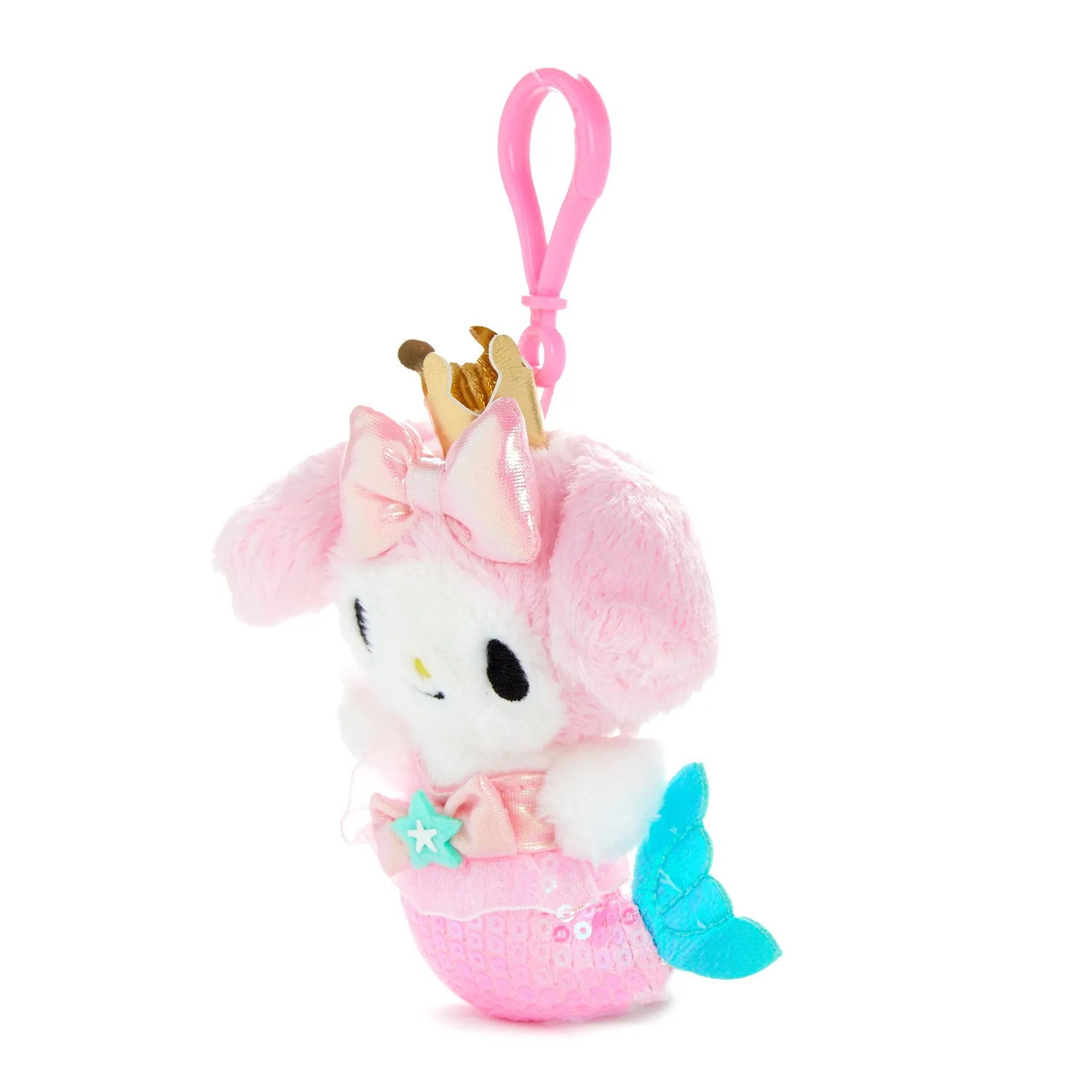 Hello Kitty Mermaid Shimmer My Melody Plush Mascot Clip kosedyrklips