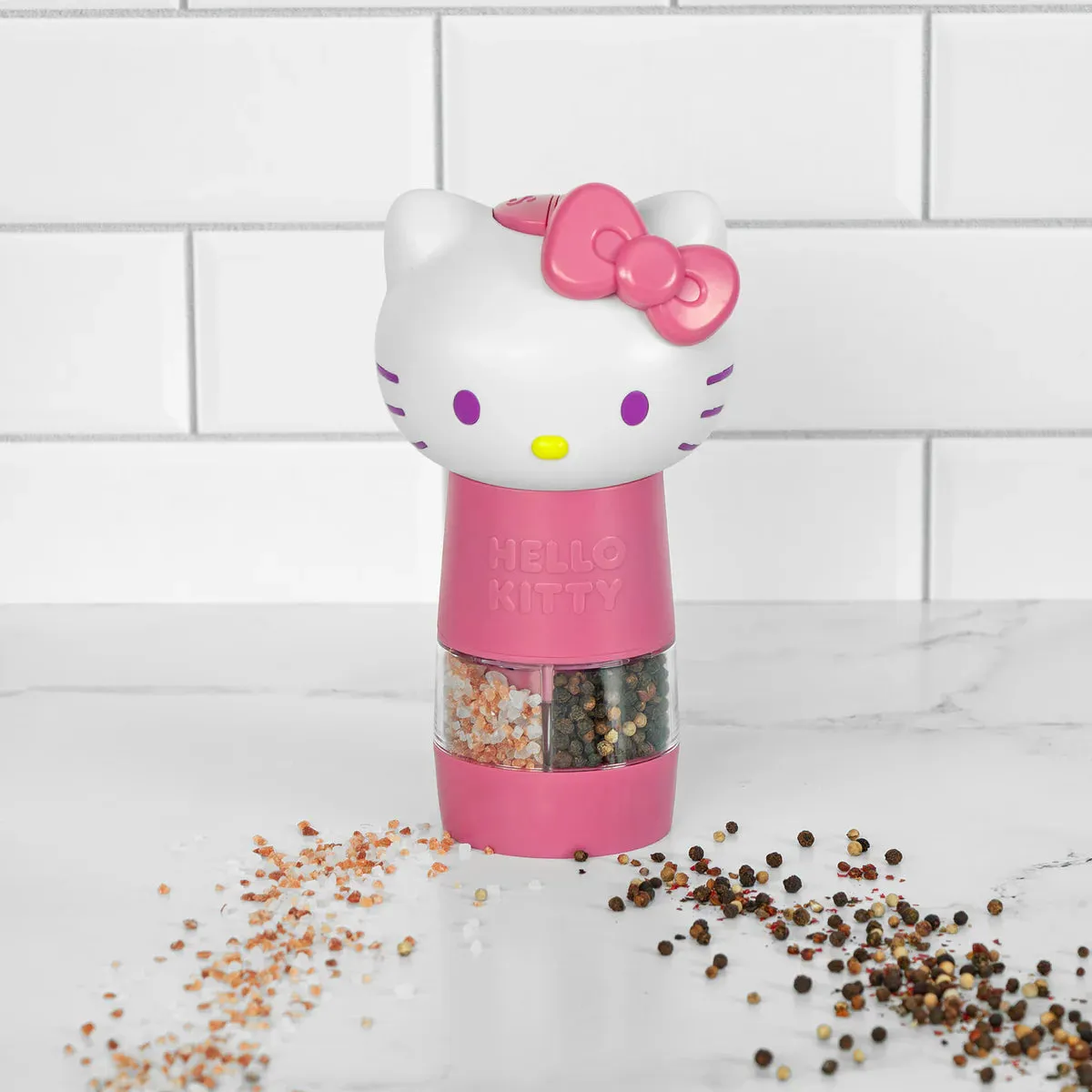 Hello Kitty One-Touch Salt & Pepper Grinder elektrisk salt- og pepperkvern