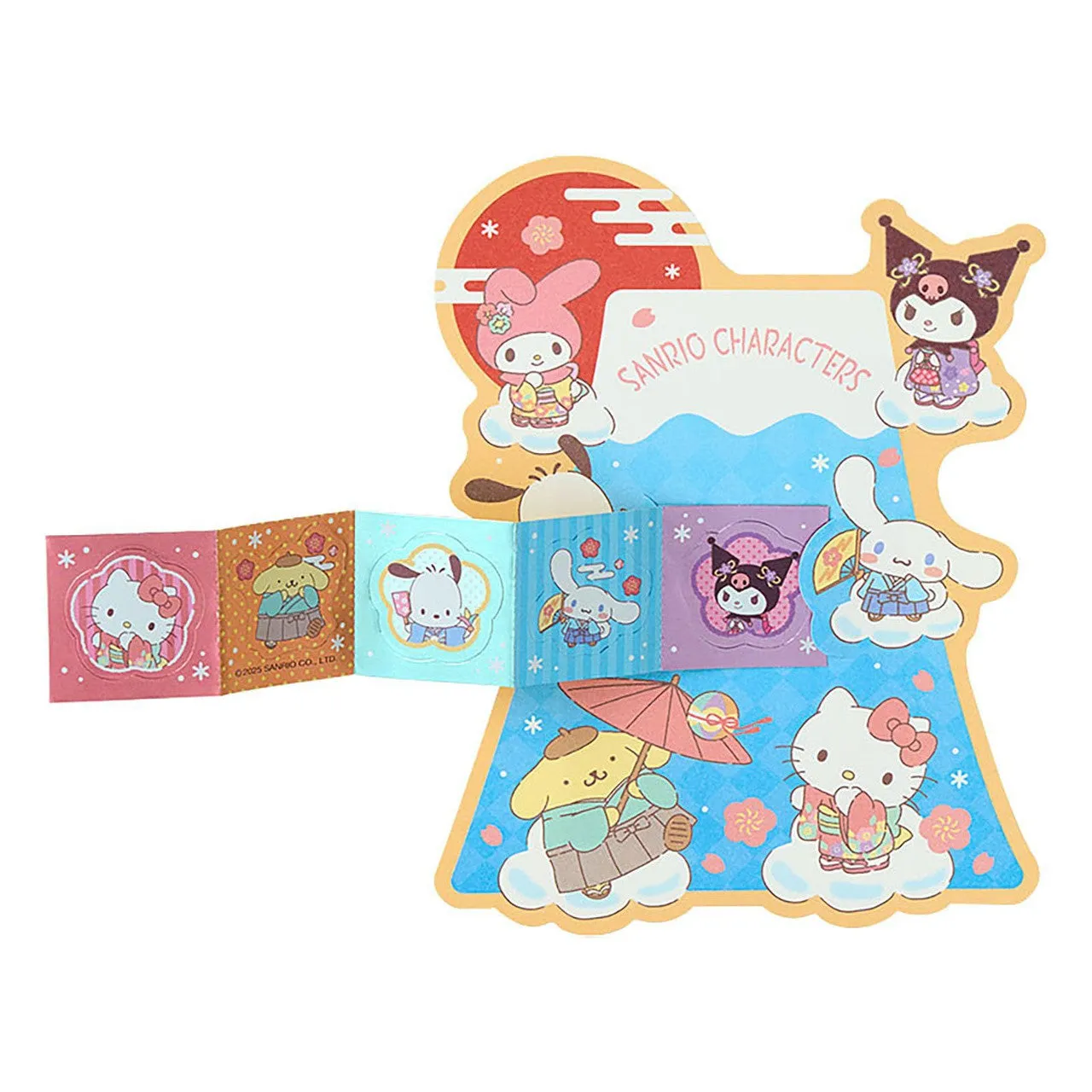 Hello Kitty Sanrio Characters Enclosure Envelope 6-pc Set Fuji Rock konvolutter