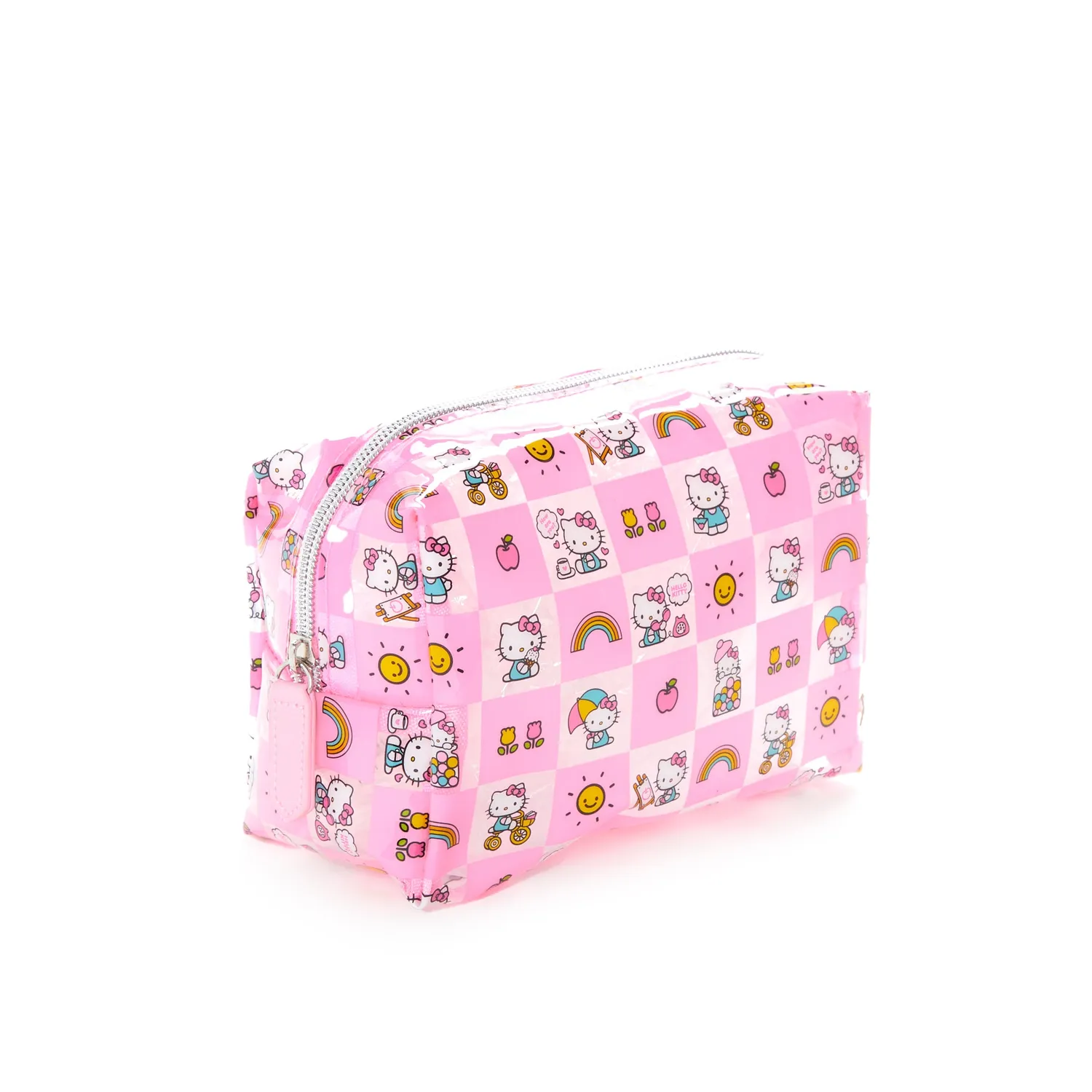 Hello Kitty x FUL Rectangular kosmetikkveske rosa ruter PVC