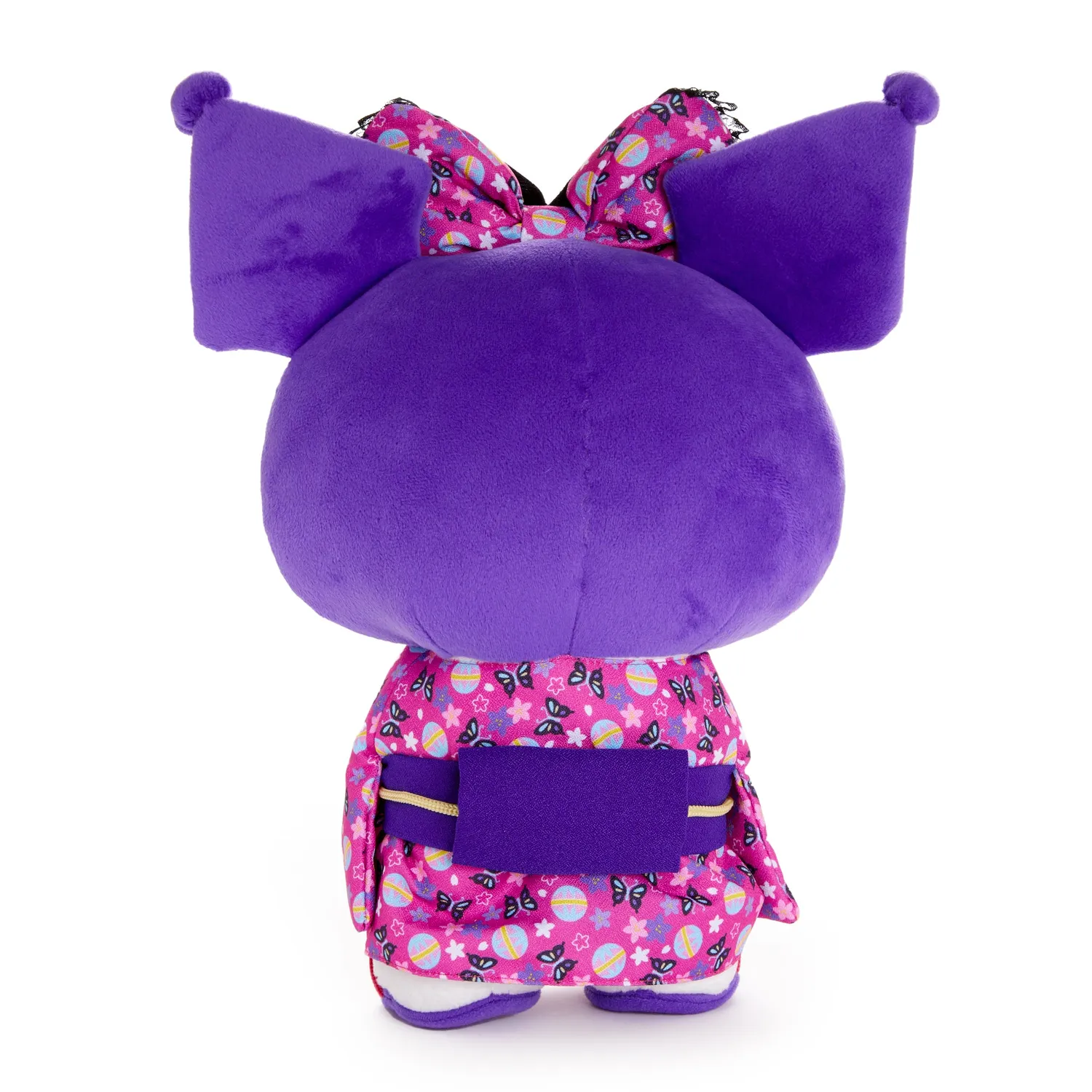 Hello Kitty Kuromi 14" stående plysjbamse rosa kimono