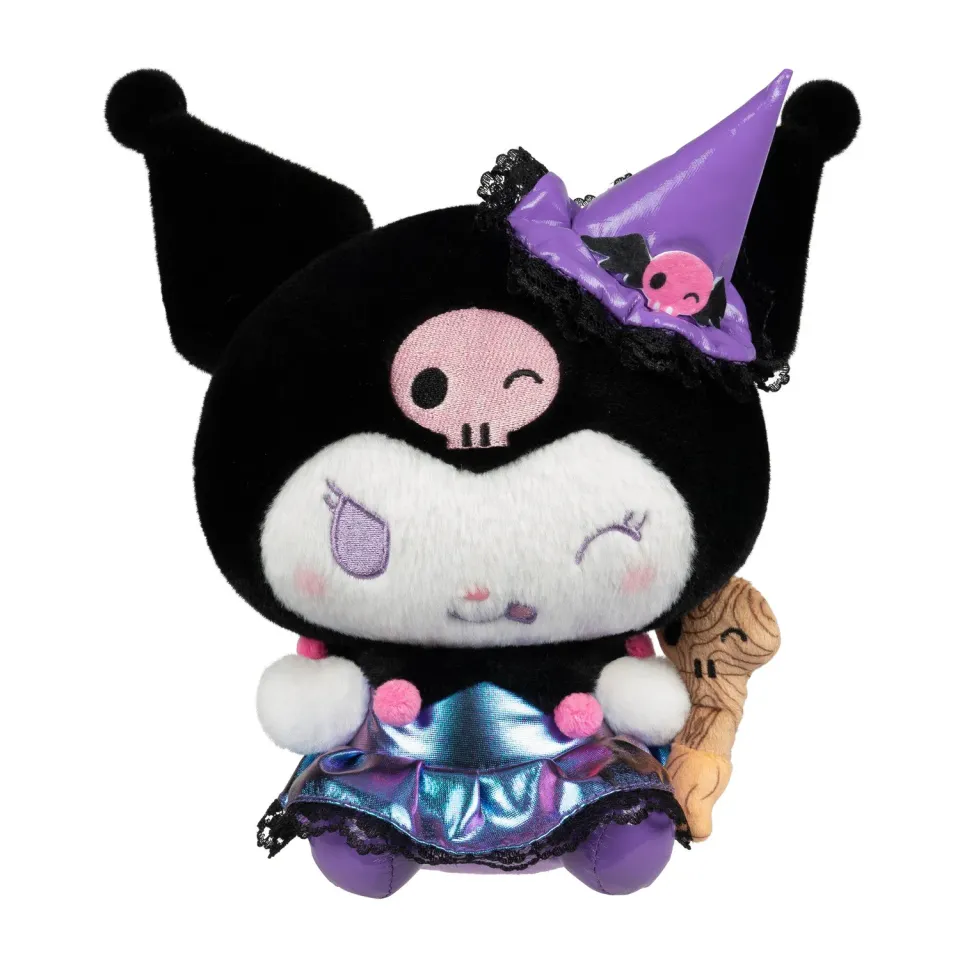 Hello Kitty Kuromi 8" Plush Halloween Witch plysjfigur 20 cm