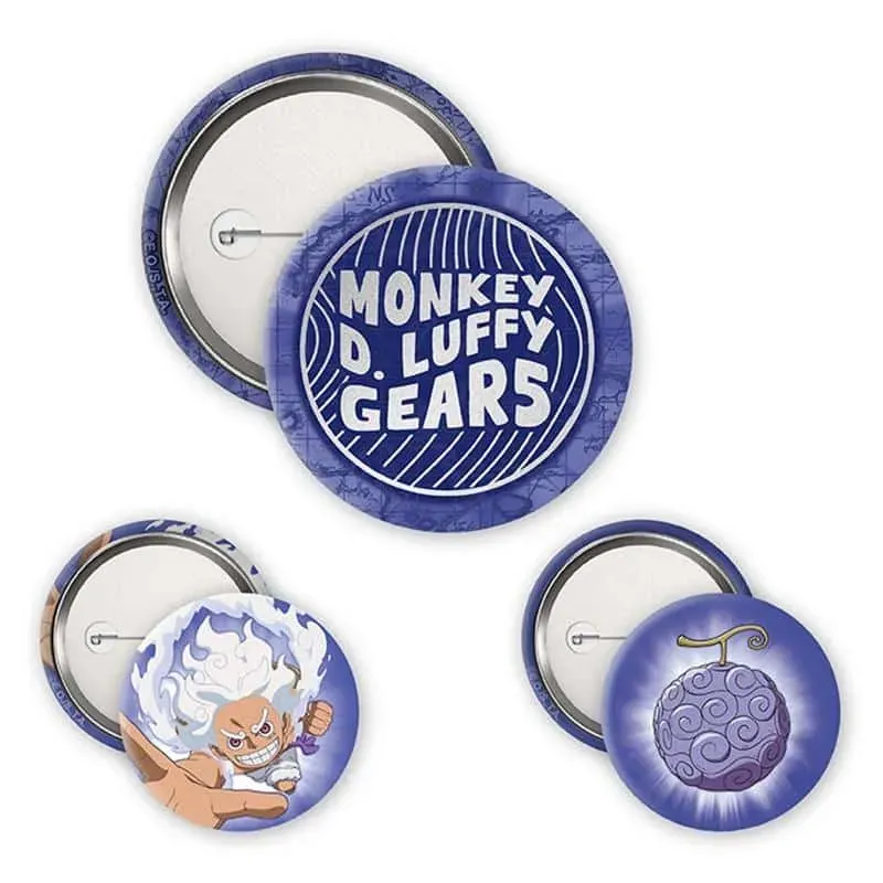 ABYstyle One Piece Luffy Gear 5 buttons 3-pakning stål