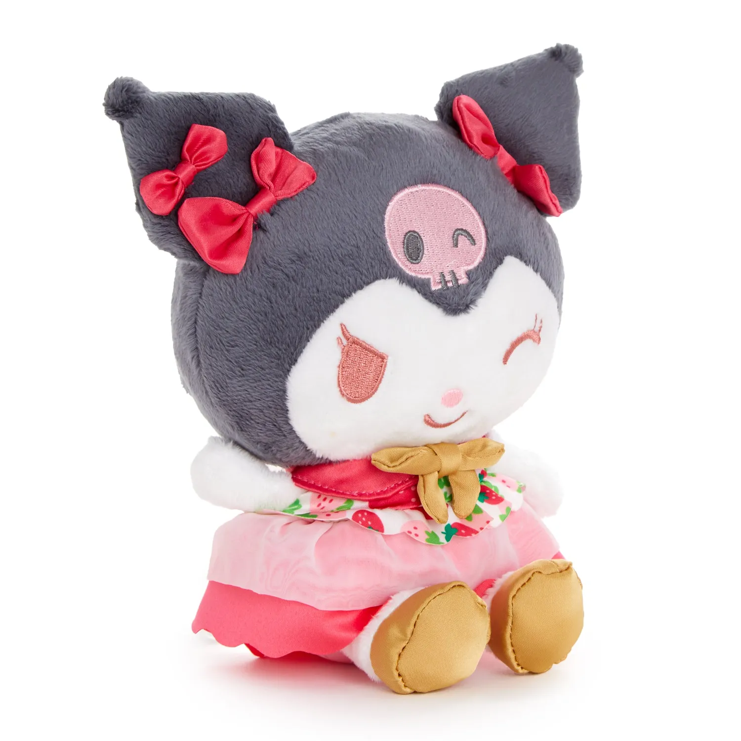 Hello Kitty Strawberry News 50th Anniversary Kuromi 8" Plush bamse