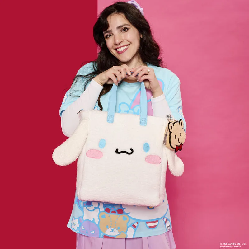 Hello Kitty Loungefly Cinnamoroll Sherpa toteveske med myntpung