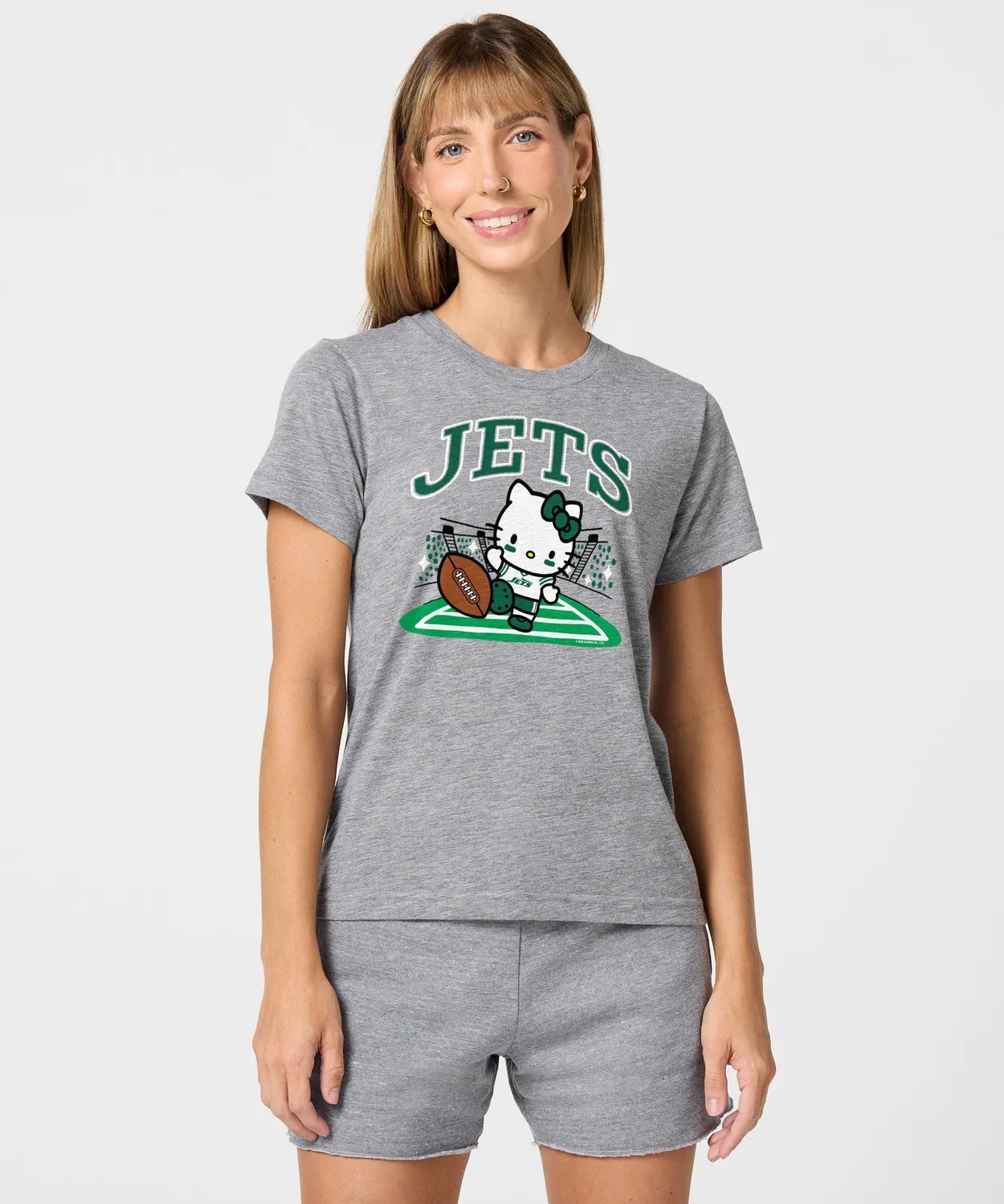 Hello Kitty x New York Jets Kickoff Tee T-skjorte dame grå XS–3XL