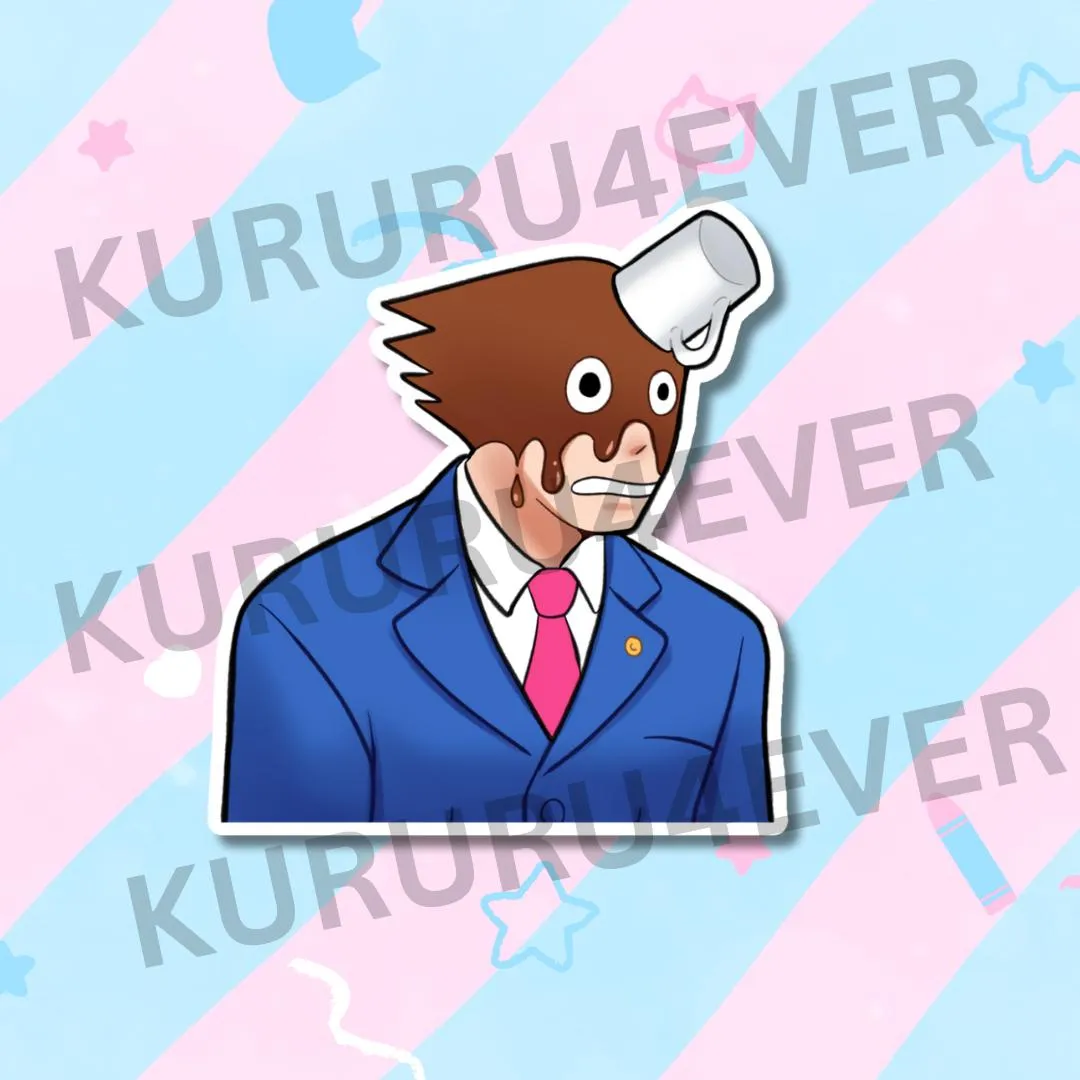 Kururu4ever Ace Attorney Phoenix Wright & Apollo Justice-klistremerke – Apollo, vinyl