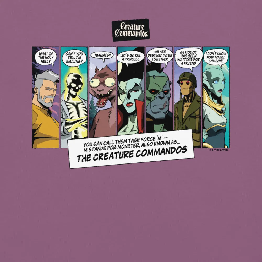 Creature Commandos Panels Comfort Colors T-skjorte svart