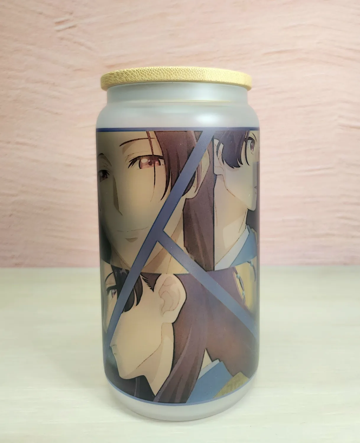 Anitaku Handsome Royal 16oz cup glass med bambuslokk