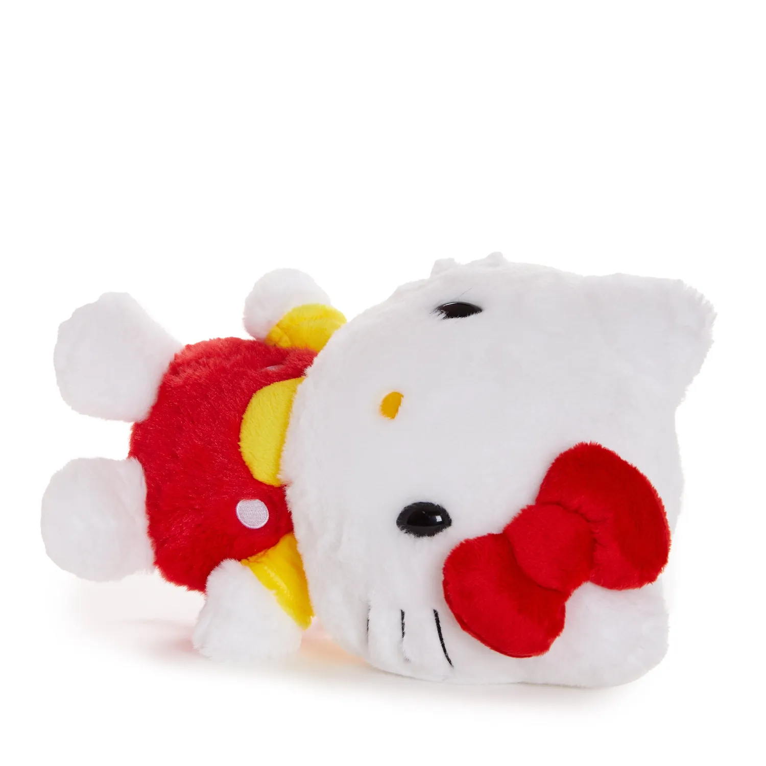 Hello Kitty 10" Standard plysjbamse rød sløyfe og overall