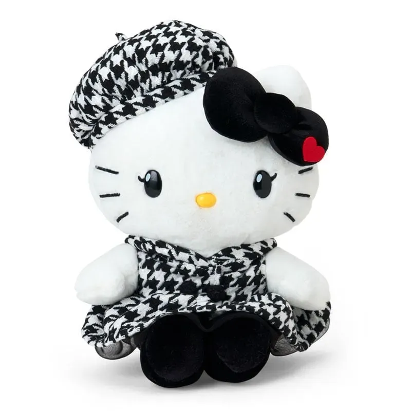 Hello Kitty Monochrome Birthday Twins Series 10"-bamse svart-hvit