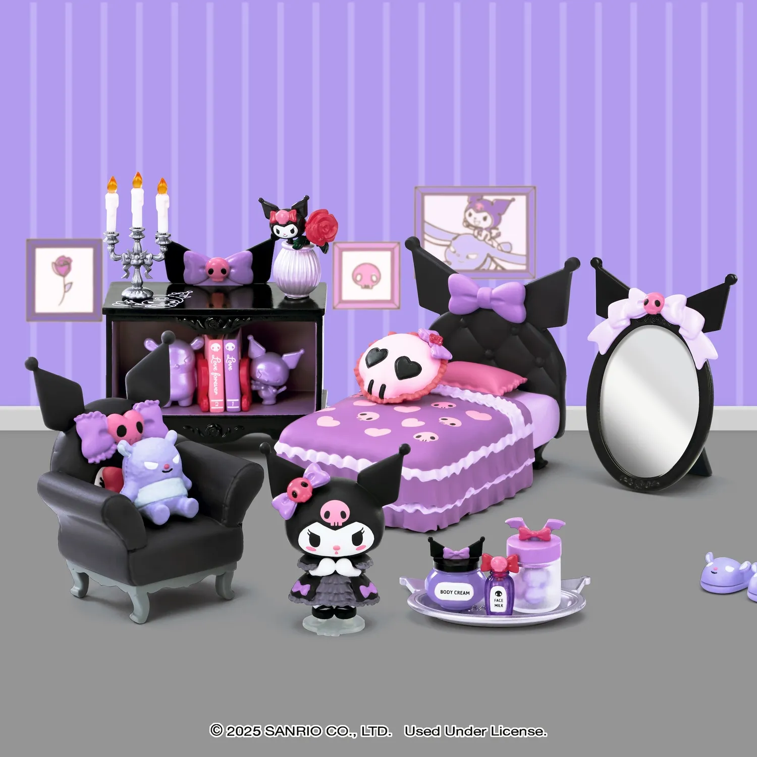 Hello Kitty Re-Ment Kuromi's Gothic Room miniatyrfigur blindboks 1 stk