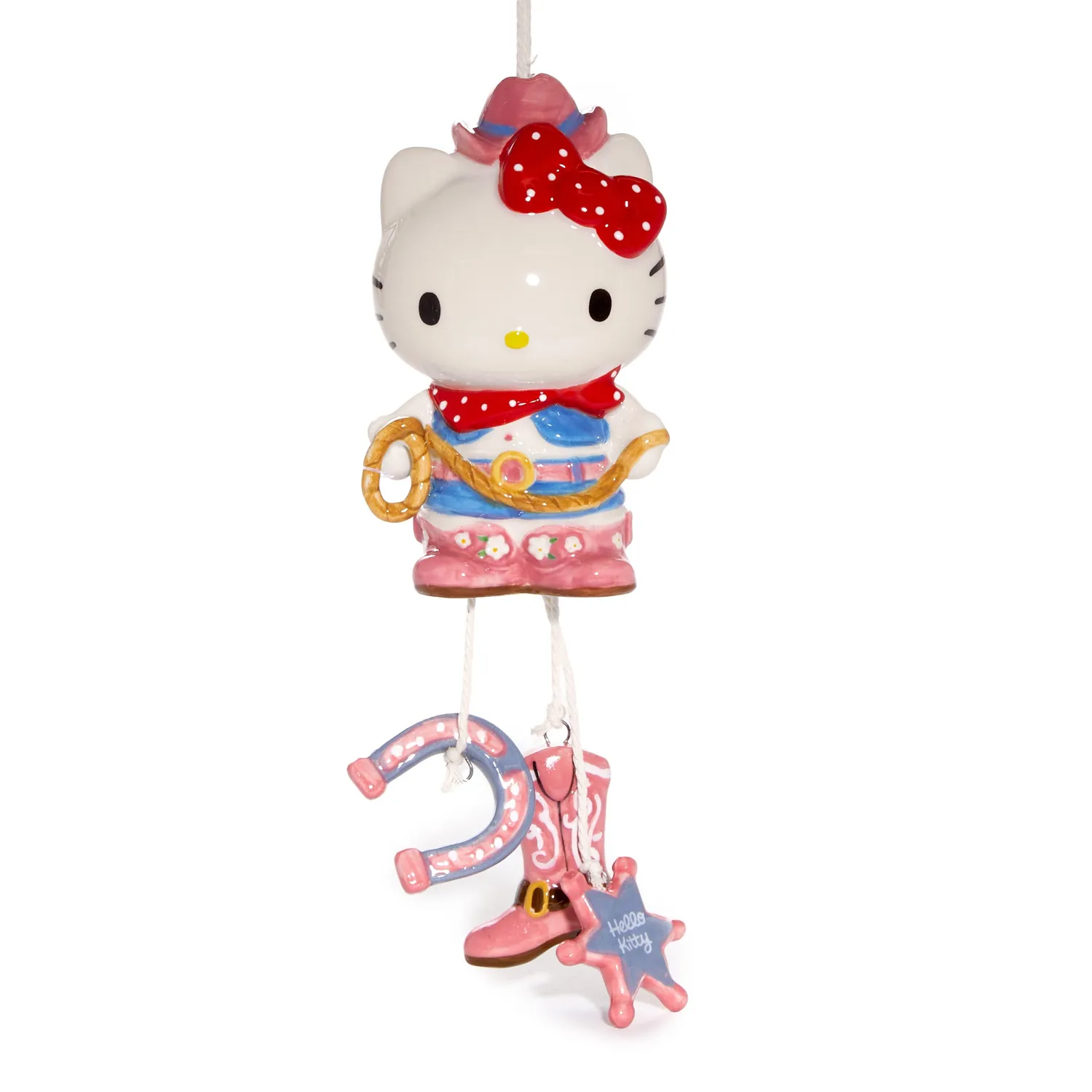 Hello Kitty Cowgirl keramisk vindspill håndmalt