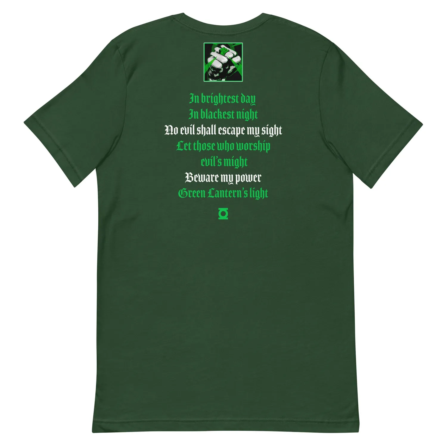Batman Green Lantern Oath T-skjorte svart unisex i bomull