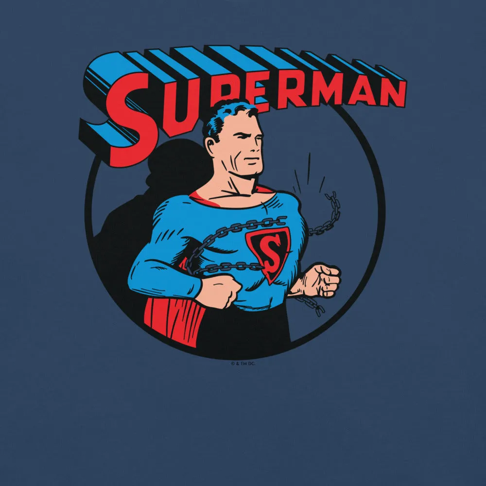 Batman SUPERMAN Breaking Chains Comfort Colors T-skjorte rød, marineblå, blå eller smørgul bomull
