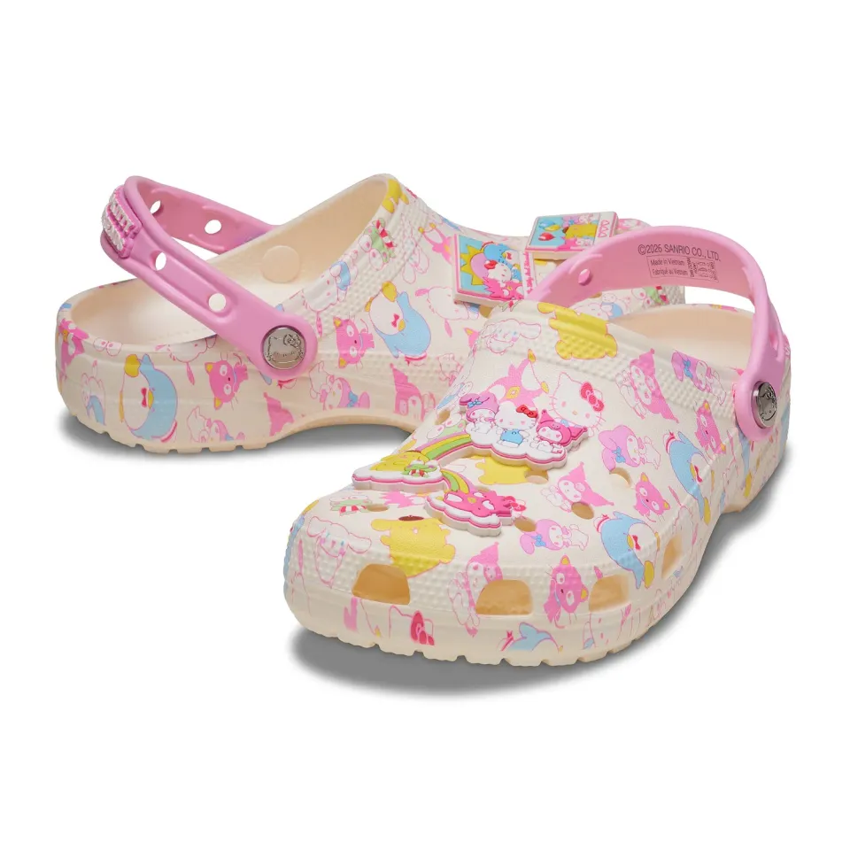 Hello Kitty and Friends x Crocs Kids Pastel Classic Clog barnesko flerfarget