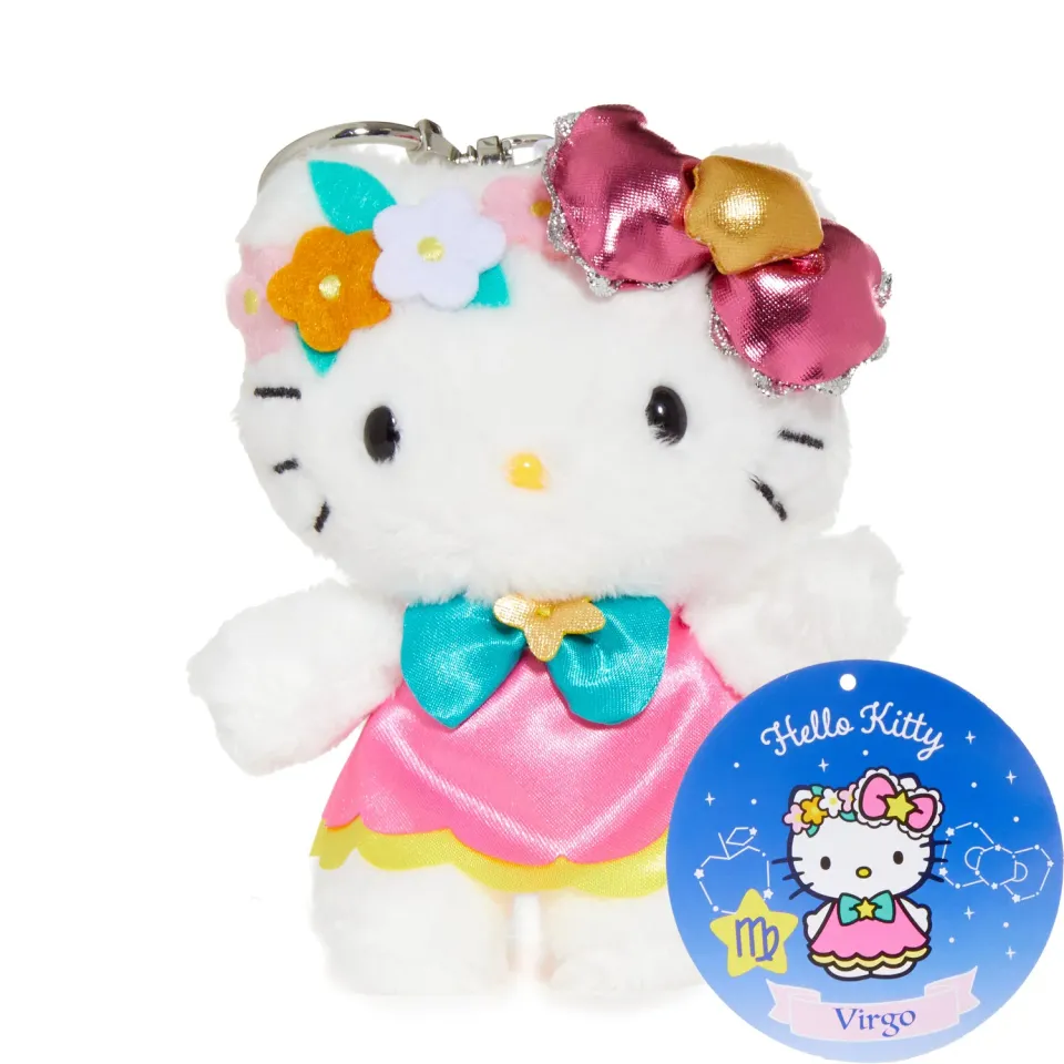 Hello Kitty Zodiac Series Virgo Plush Keychain nøkkelring ca. 10 cm