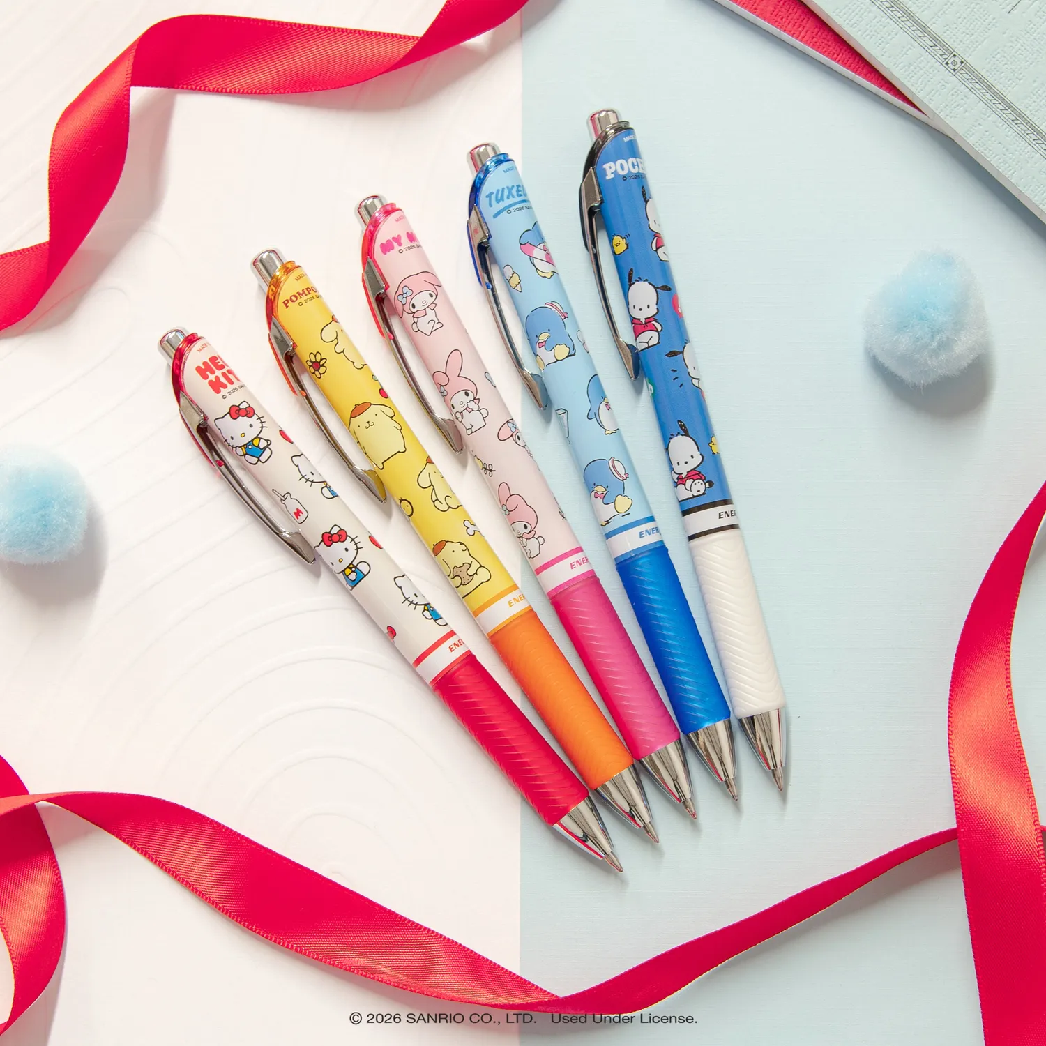 Hello Kitty and Friends x Pentel EnerGel RTX gelpenner Mix 2 5-pak 0,7 mm
