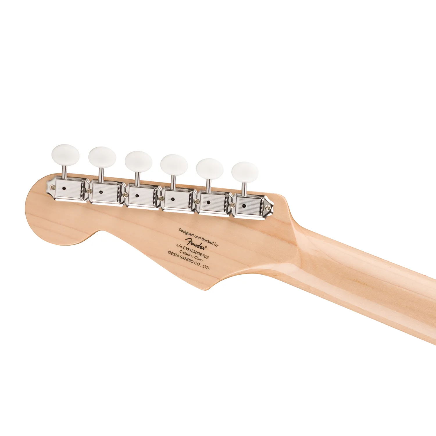 Hello Kitty x Fender Stratocaster elektrisk gitar hvit