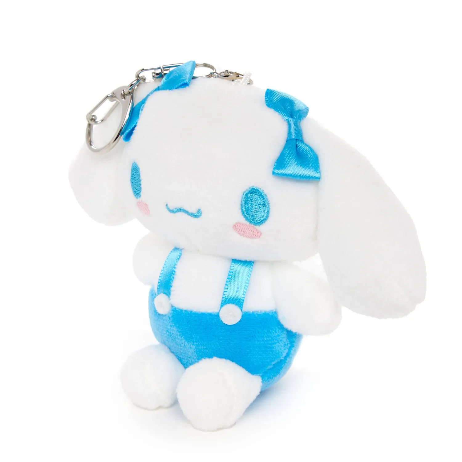 Hello Kitty Cinnamoroll kosedyrnøkkelring blå selebukse 10 cm