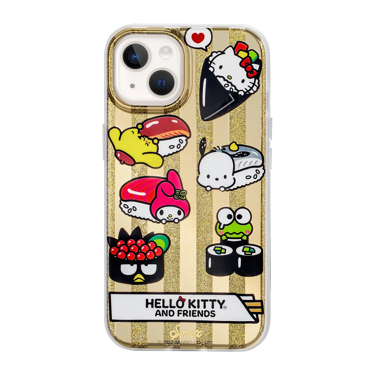 Hello Kitty and Friends x Sonix Sushi iPhone-deksel gull 14/13