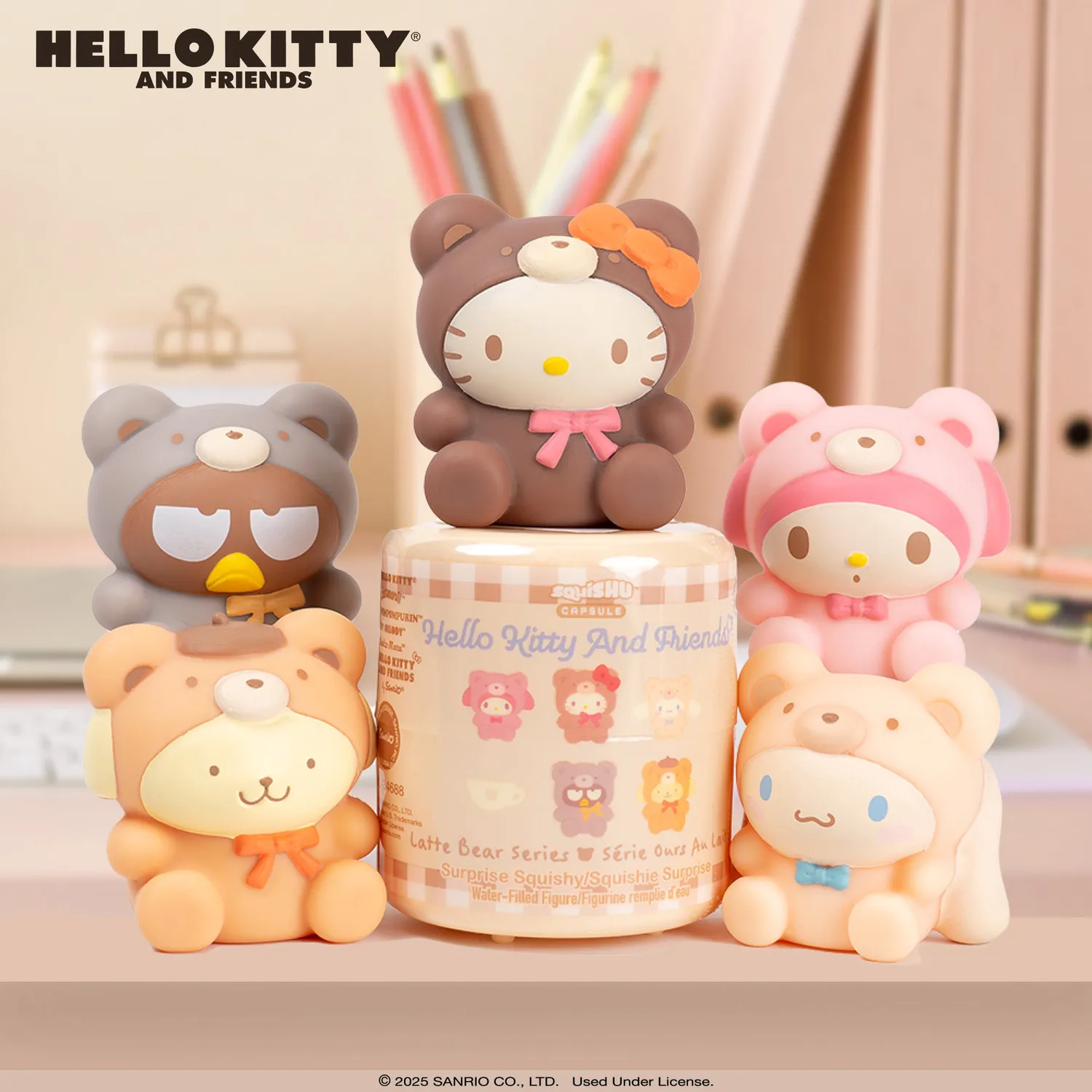 Hello Kitty and Friends Latte Bear Capsule Squishies Series 7 squishy 1 stk overraskelse