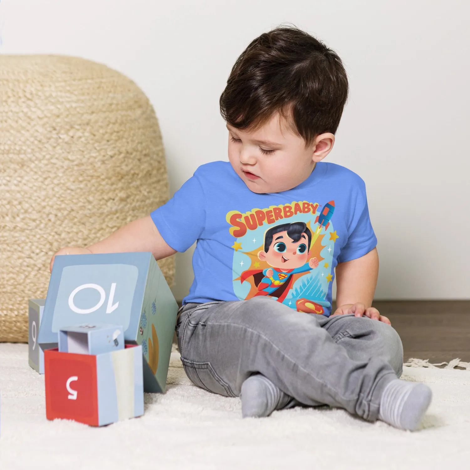 Batman Superman Superbaby T-skjorte til småbarn