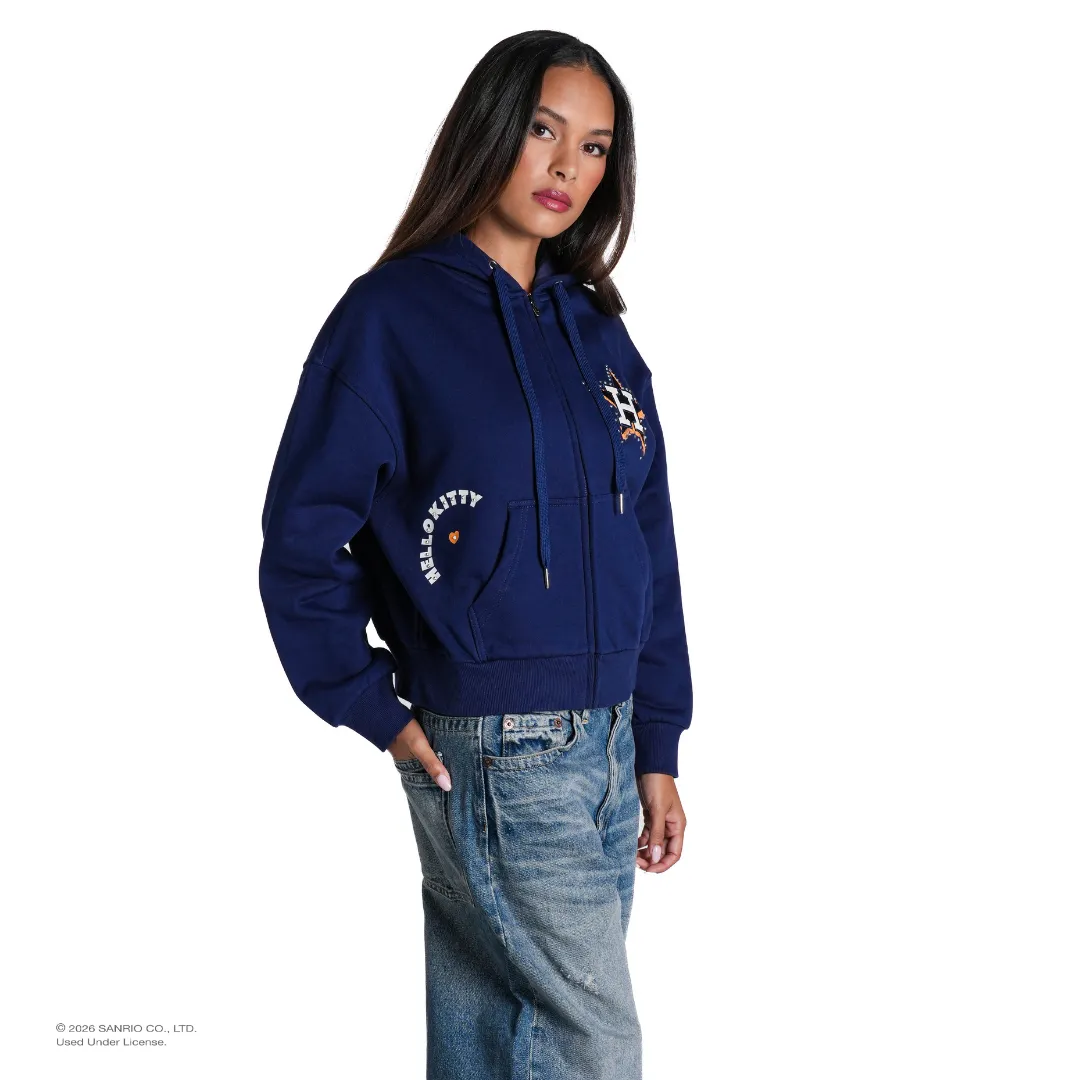 Hello Kitty x The Wild Collective Houston Astros hettejakke marineblå XS–2XL