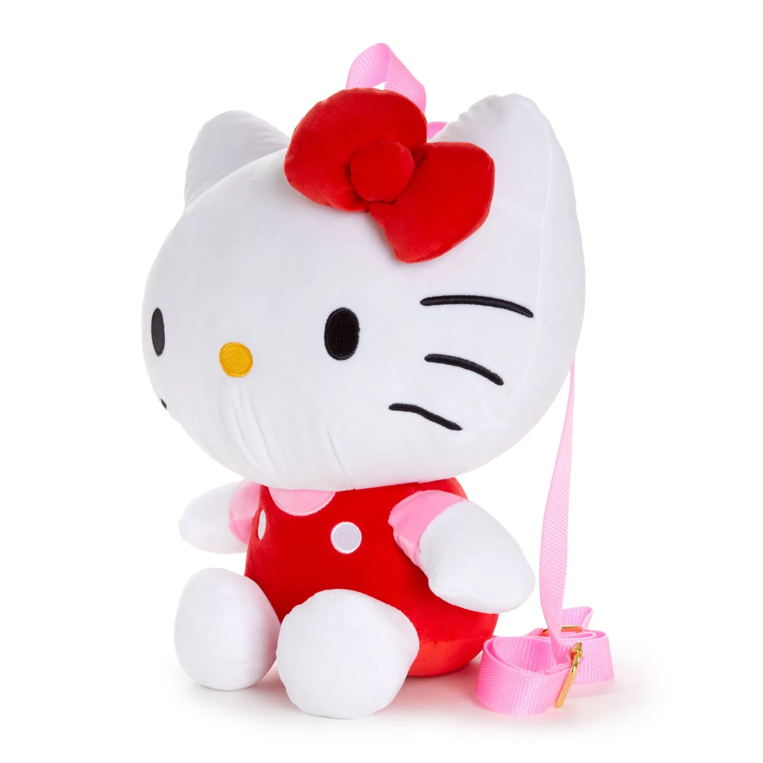 Hello Kitty Classic Red Plush Backpack plysjryggsekk rød 13 × 15 tommer